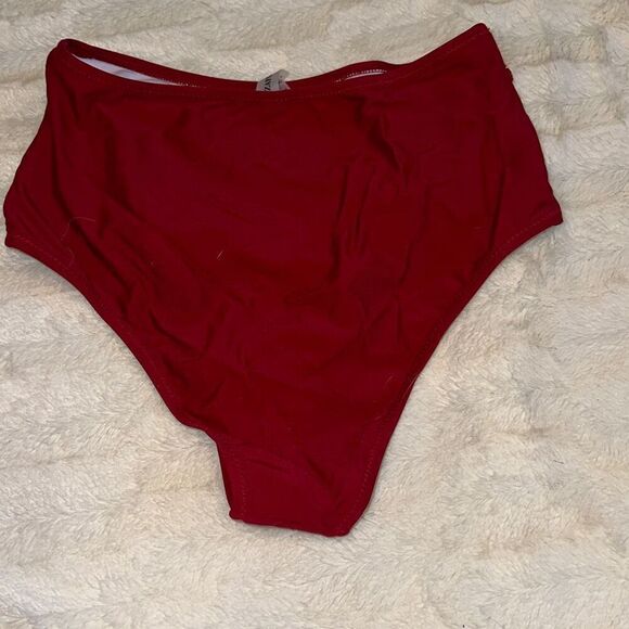 Zaful maroon red tummy control bikini bottoms | Sz S - Picture 5 of 5